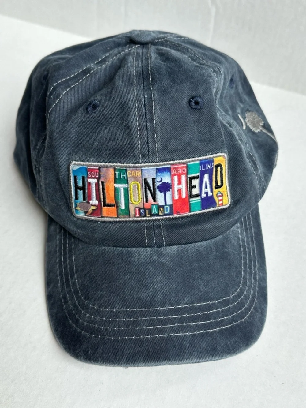 Hilton Head Island Distressed Blue Embroidered Baseball Cap Travel Sporty OS